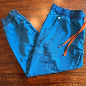FIGS Technical Collection Jogger Scrub Pants Alps Blue Orange String Women's XXL